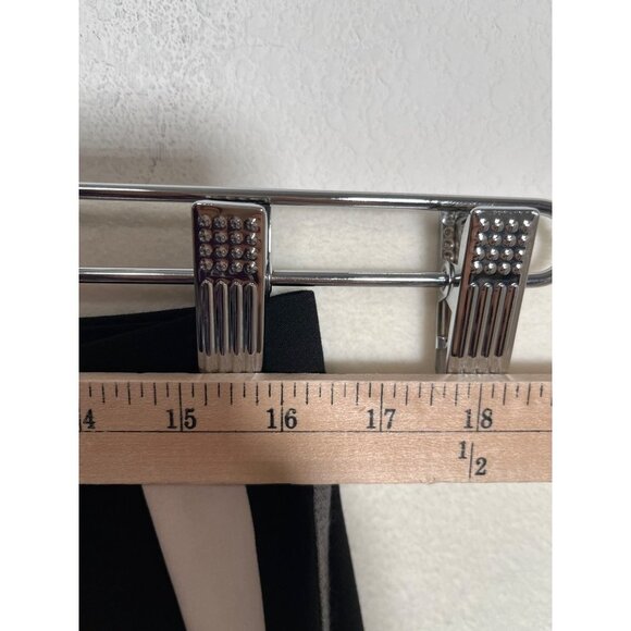 Zara Side Striped tapered cropped Trouser Pants blk sz M - Picture 3 of 6